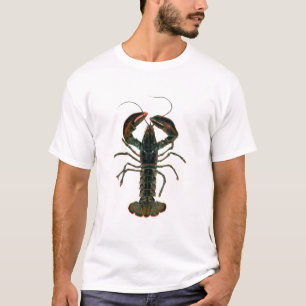 Camiseta de la langosta de la acuarela