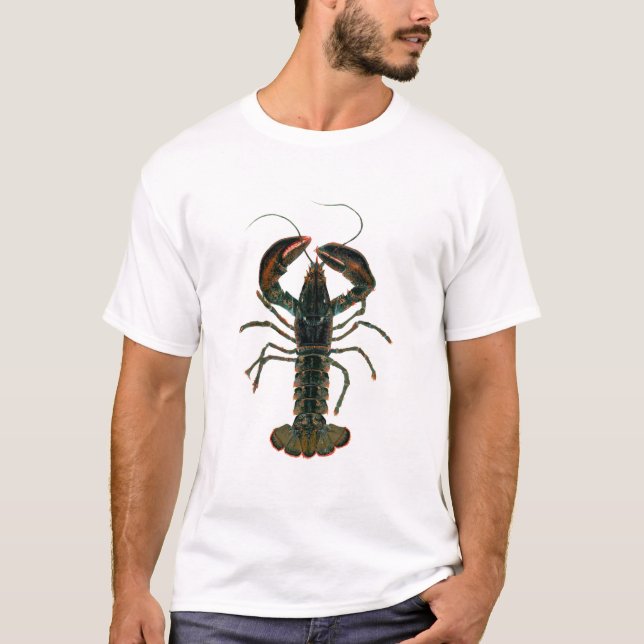 Camiseta de la langosta de la acuarela (Anverso)