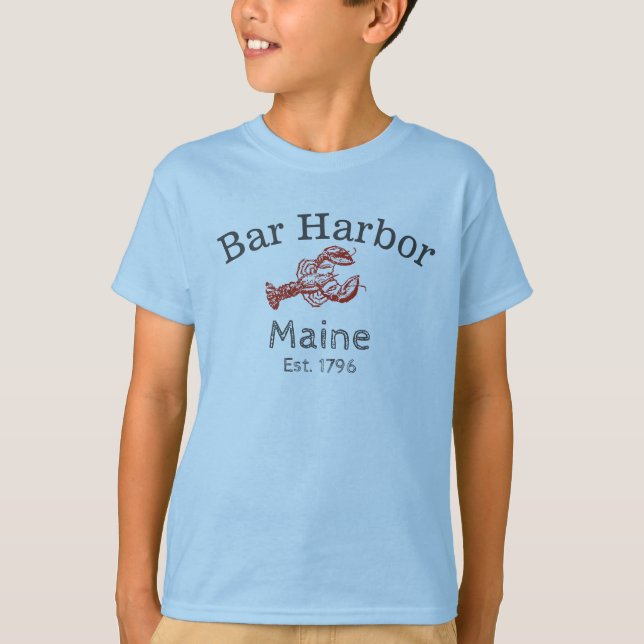 Camiseta de la langosta de Maine del puerto de la (Anverso)