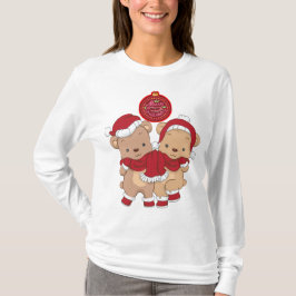 Camiseta de la Larga Manga de Feliz Navidad