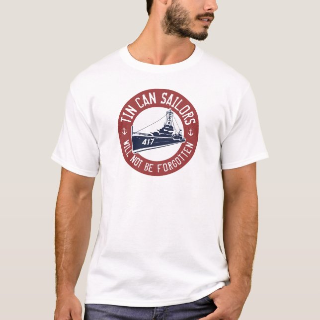 Camiseta de la lata - rojo, blanco y azul (Anverso)