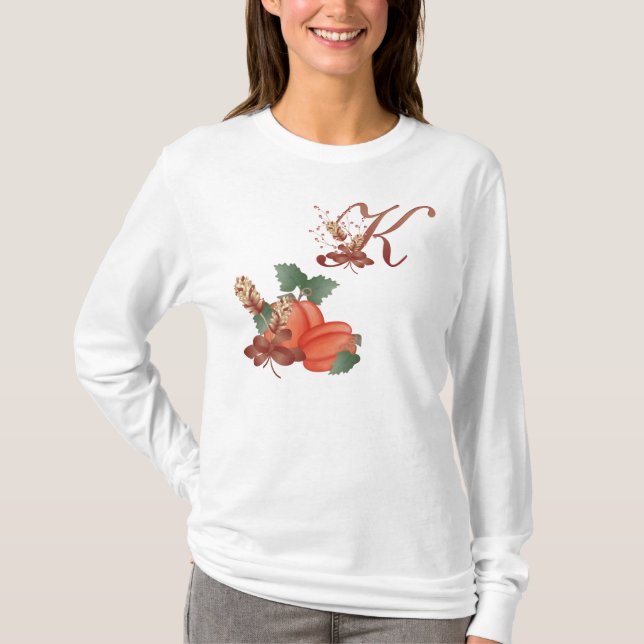 Camiseta de la letra K del monograma de la acción (Anverso)