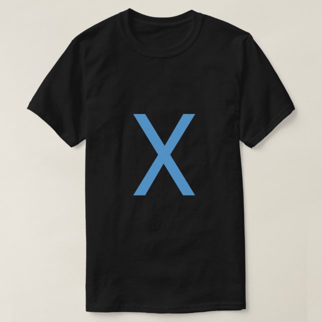 Camiseta de la letra X (Diseño del anverso)