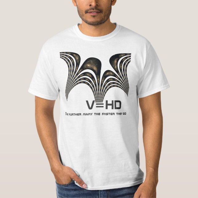 Camiseta de la ley de Hubbles de dos galaxias (Anverso)