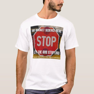 Camiseta de la ley de la parada de autobús escolar