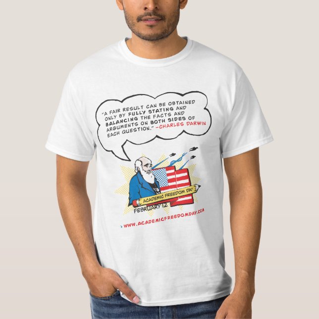 Camiseta de la libertad académica de los hombres (Anverso)