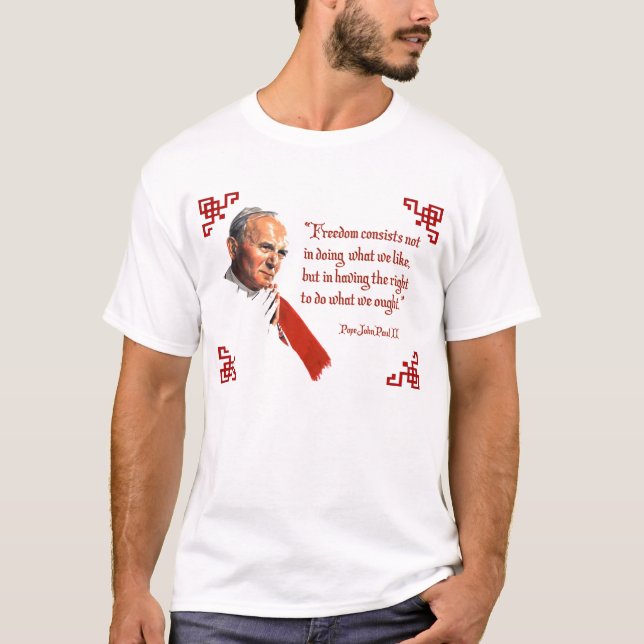 Camiseta de la libertad de Juan Pablo II (Anverso)