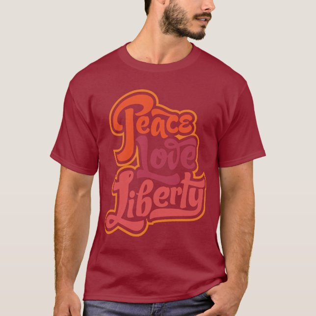 Camiseta de la libertad del amor de la paz (Anverso)