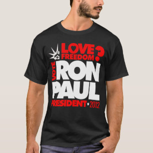 Camiseta de la libertad del PRESIDENTE 2012 amor
