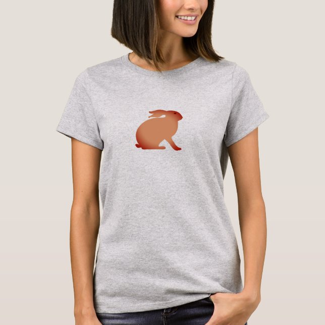 Camiseta de la liebre de conejo marrón (Anverso)
