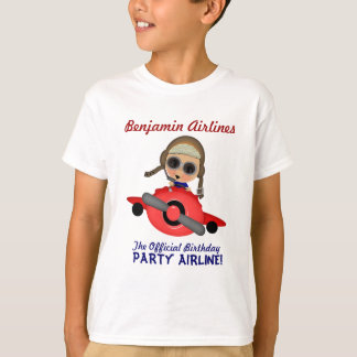 Camiseta de la línea aérea de la fiesta de