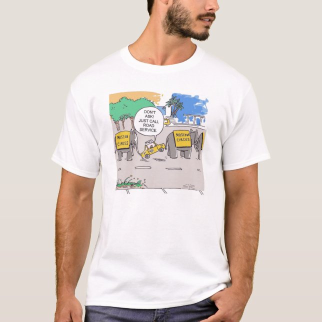 Camiseta de la línea de taxis para elefantes (Anverso)