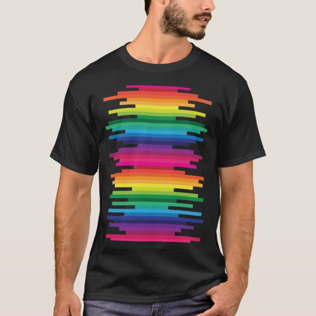 Camiseta de la línea del arcoiris (Anverso)