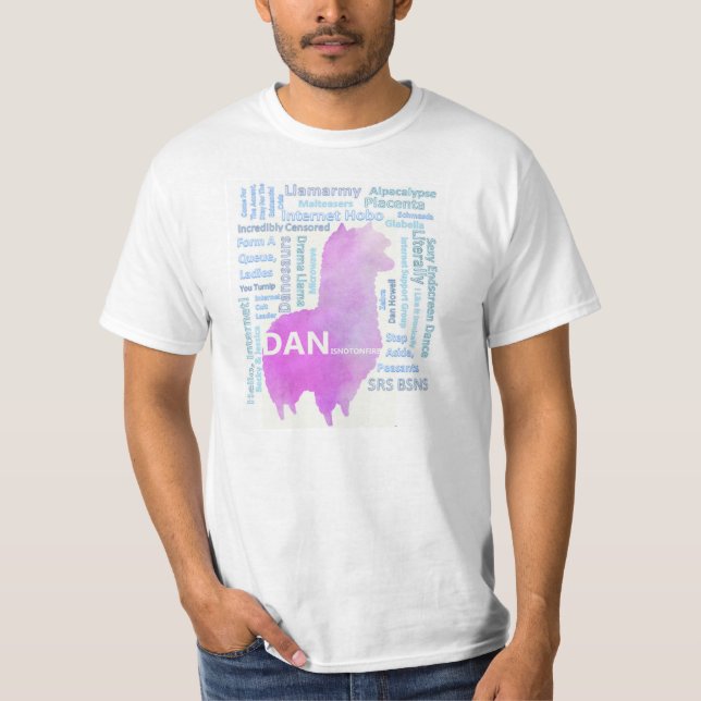 camiseta de la llama del danisnotonfire (Anverso)