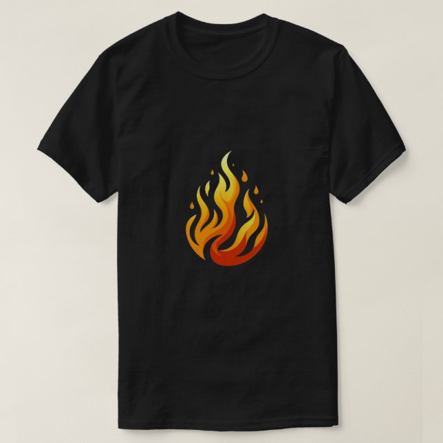 Camiseta de la llama del fuego (Diseño del anverso)