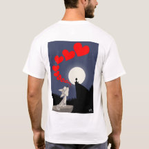 Camiseta de la llamada del amor (diseño en la part
