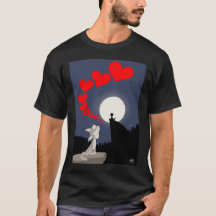 Camiseta de la llamada del amor (diseño en la part