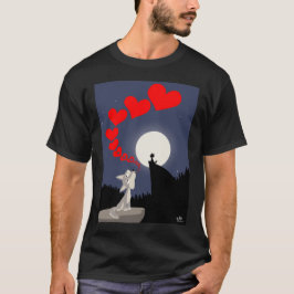 Camiseta de la llamada del amor (diseño en la part