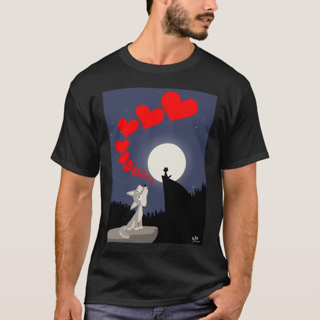 Camiseta de la llamada del amor (diseño en la part (Anverso)