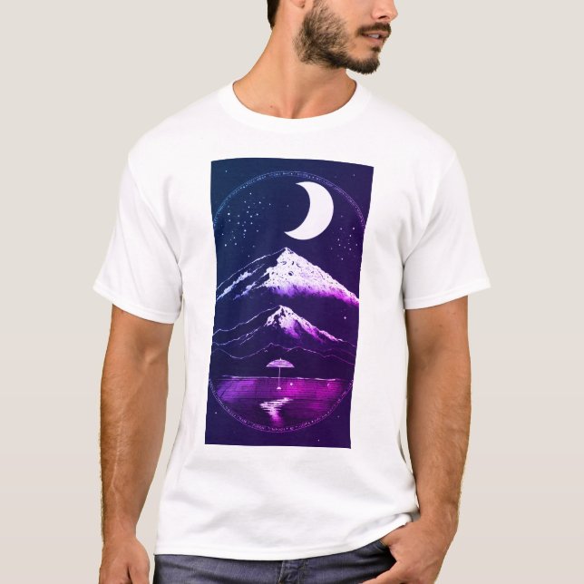 Camiseta de la luna de moda camiseta de la luna (Anverso)