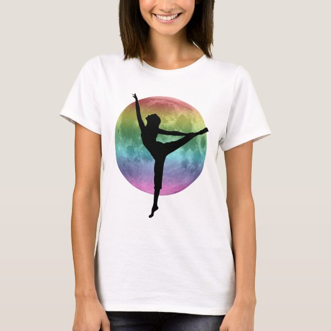 Camiseta de la luna del arcoiris del bailarín (Anverso)