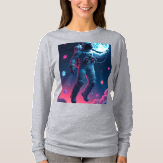 Camiseta de la luna del astronauta | Calle espacia