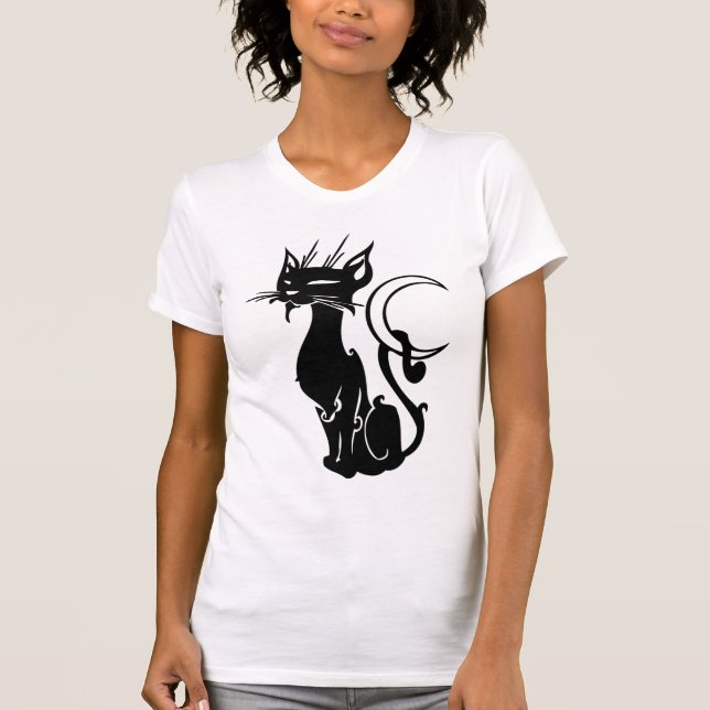 CAMISETA DE LA LUNA DEL CAT NEGRO (Anverso)