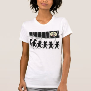 Camiseta de la luna del gato negro