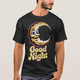 Camiseta de la luna del retro de la buena noche