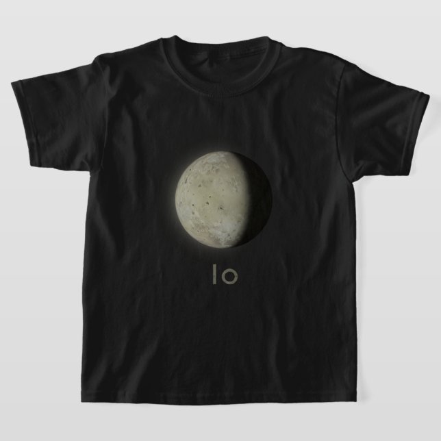 Camiseta de la luna Io de Júpiter negra (Distribución)