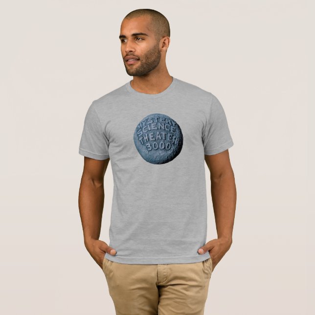 Camiseta de la luna MST3K (gris de la pluma) (Anverso completo)