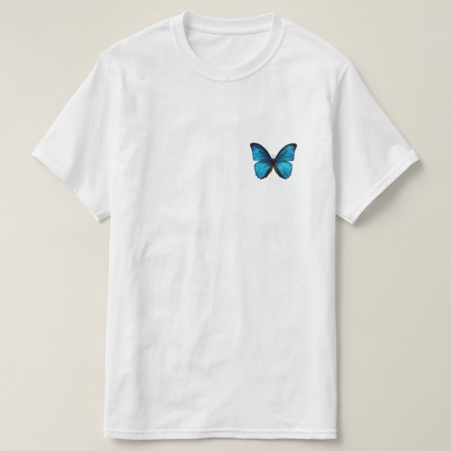 Camiseta de la luna y las mariposas (Diseño del anverso)