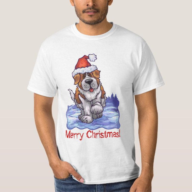 Camiseta de la luz de St Bernard del navidad (Anverso)