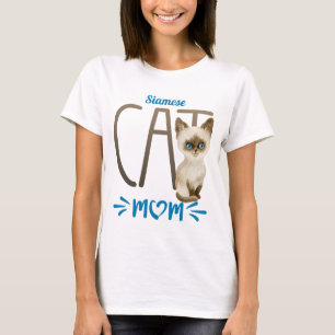 Camiseta De La Madre Del Gato Siamés