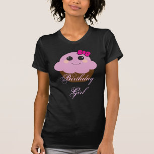 Camiseta de la magdalena del chica del cumpleaños