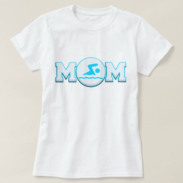 Camiseta de la mamá de la nadada (Diseño del anverso)