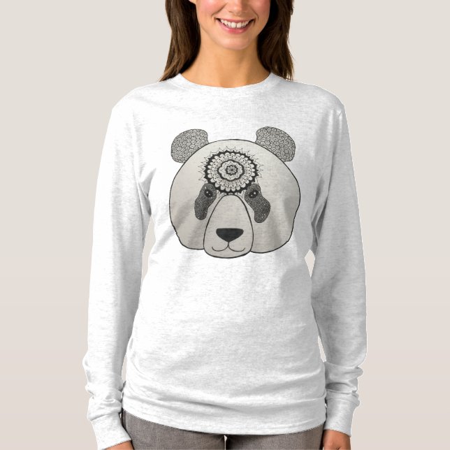 Camiseta de la mandala de la panda (Anverso)