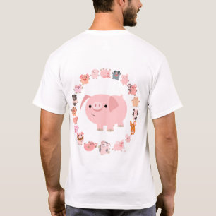 Camiseta de la mandala del cerdo (diseño en la