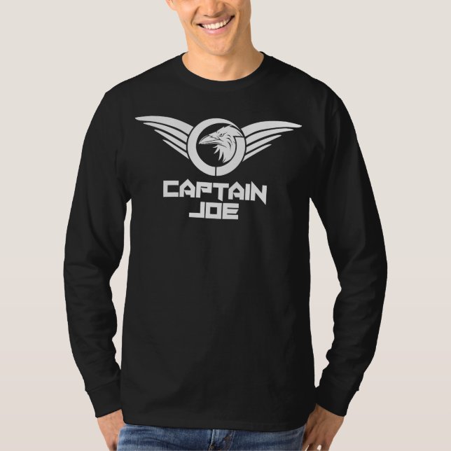 Camiseta de la manga de capitán Joe Men's Basic (Anverso)