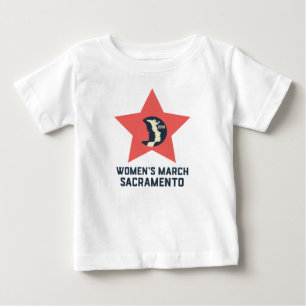 Camiseta de la manga del bebé 3/4 de marzo