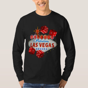 Camiseta de la manga larga de Las Vegas afortunada