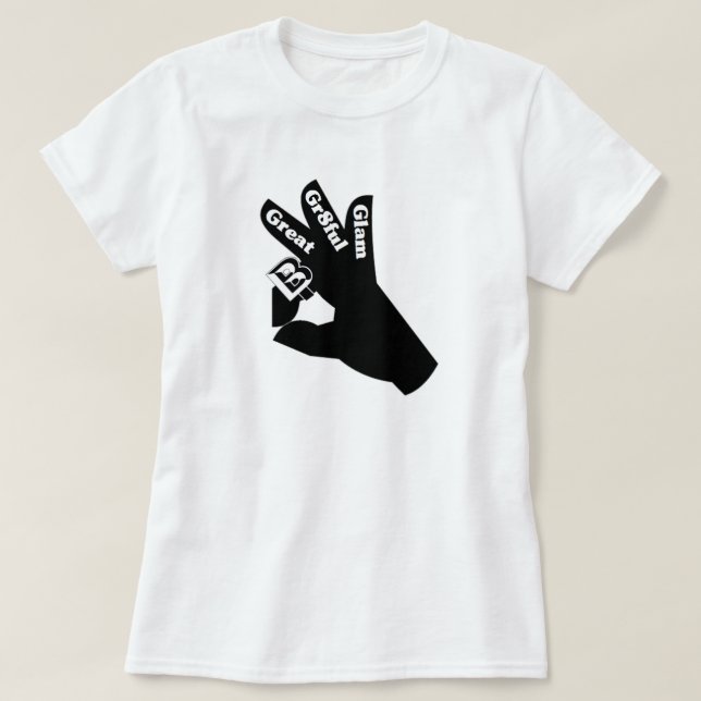 camiseta de la mano 3G (Diseño del anverso)