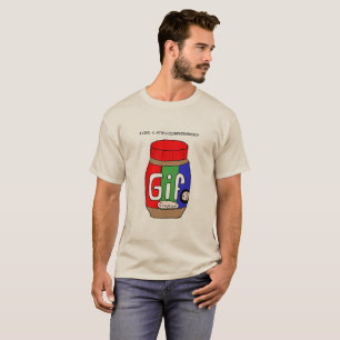Camiseta de la mantequilla de cacahuete del GIF