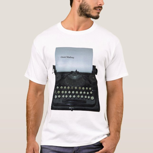 Camiseta de la máquina de escribir de Óscar (Anverso)