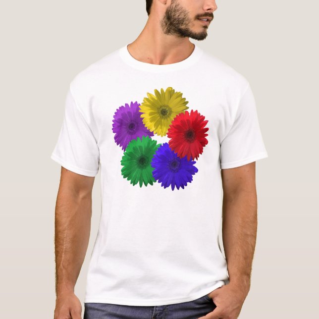 Camiseta de la margarita del flower power (Anverso)