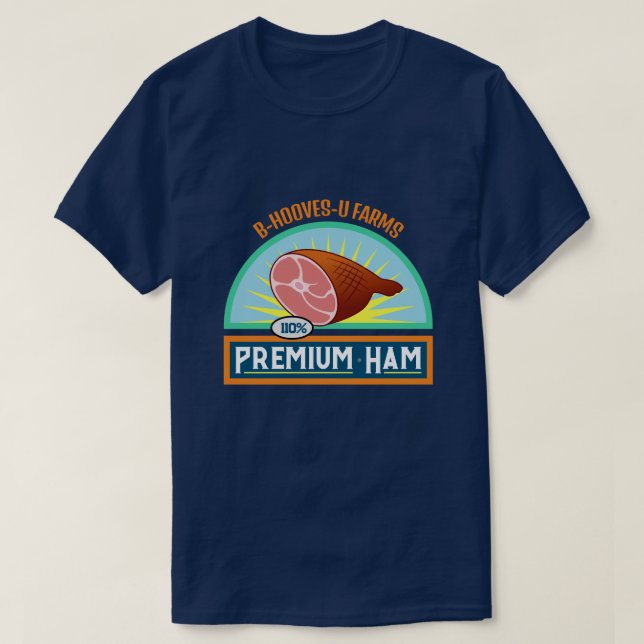 Camiseta de la Marina "Premium Ham" de Pun diverti (Diseño del anverso)