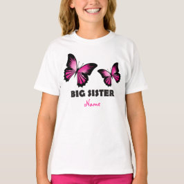 Camiseta de la mariposa de la hermana grande