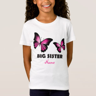 Camiseta de la mariposa de la hermana grande