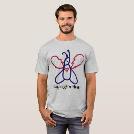 Camiseta de la mariposa del corazón de Rayleigh