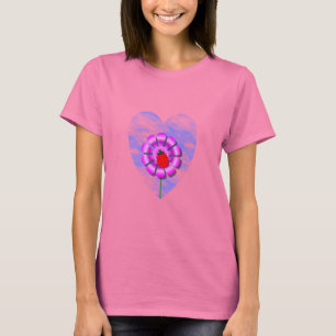 Camiseta de la mariquita y de la flor